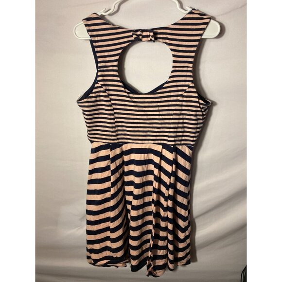 Lauren Conrad Womens Juniors Sexy Navy Nautical Vibes Dress Short Size Large L - Picture 3 of 3
